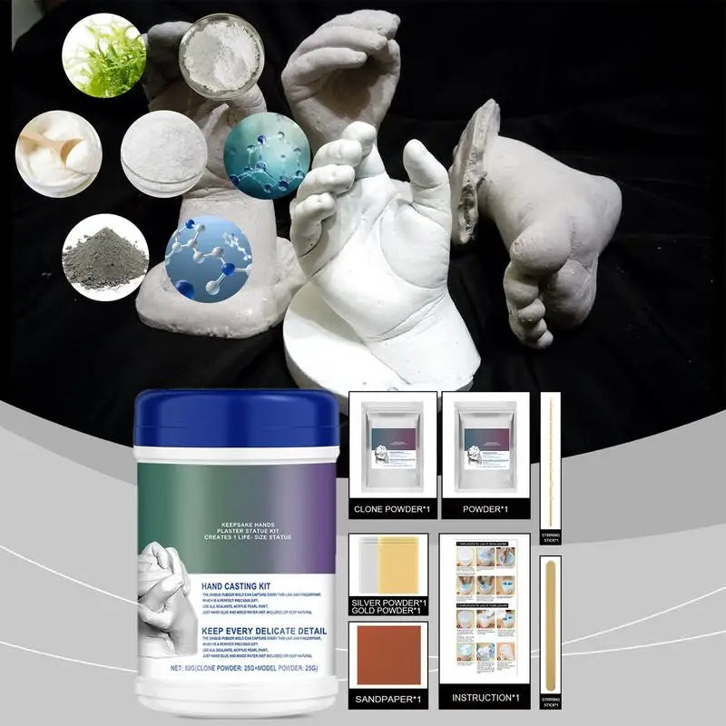 3D Clay Hands Mold Kit Creative Family Couples Hands Casting Kit Souvenir Baby Kids Hand Printing Mold Plaster Casting Tools